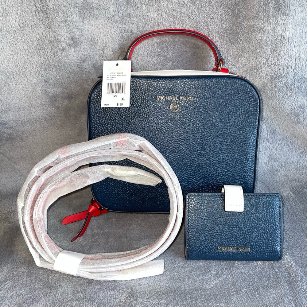NWT Michael Kors Jet Set Charm Bag and Wallet Combi